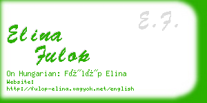 elina fulop business card